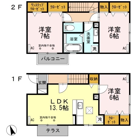 1階の間取り図