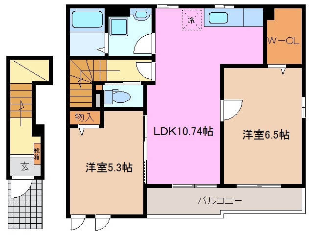2階の間取り図