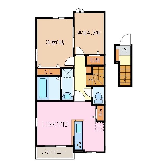 2階の間取り図