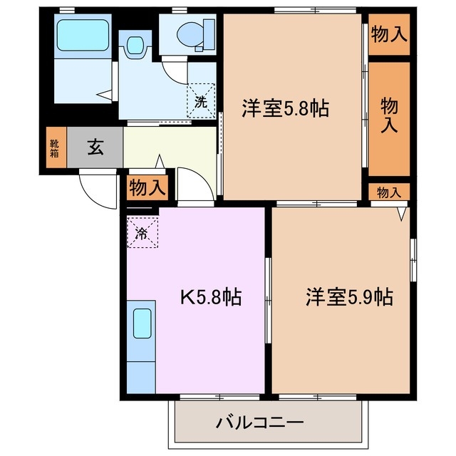 2階の間取り図