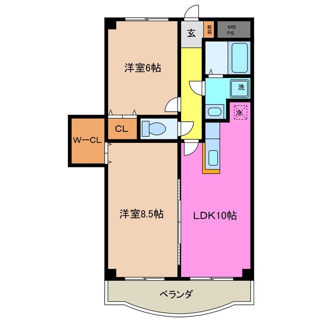 2階の間取り図