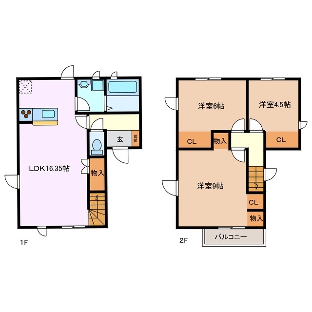 -階の間取り図