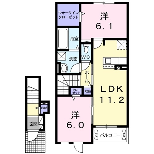 2階の間取り図