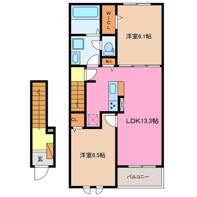 2階の間取り図