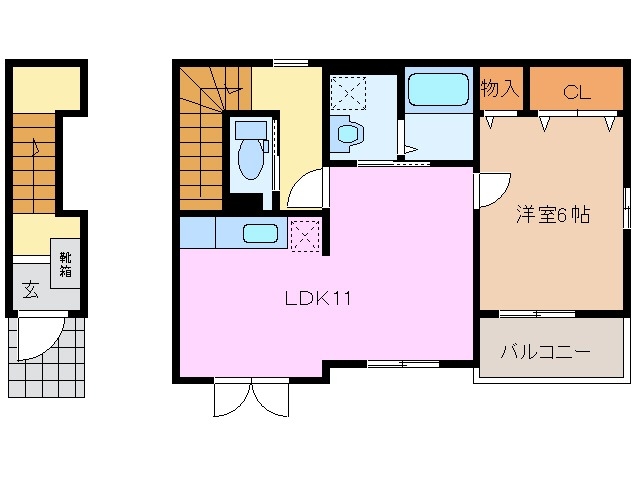 2階の間取り図
