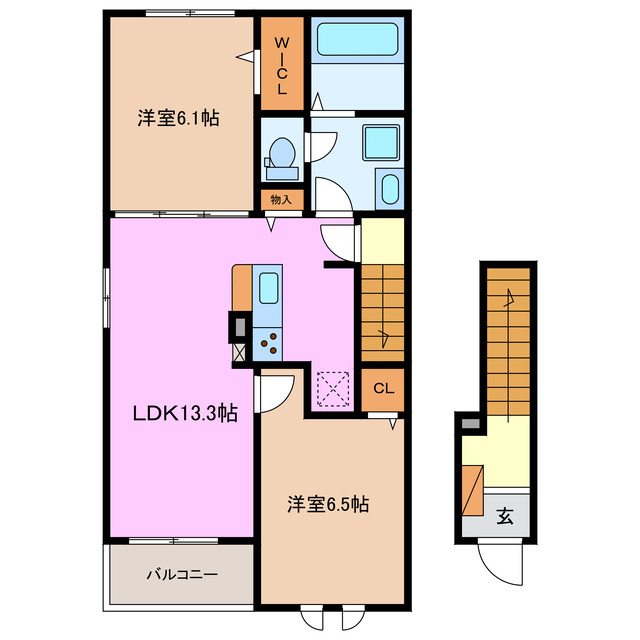 2階の間取り図