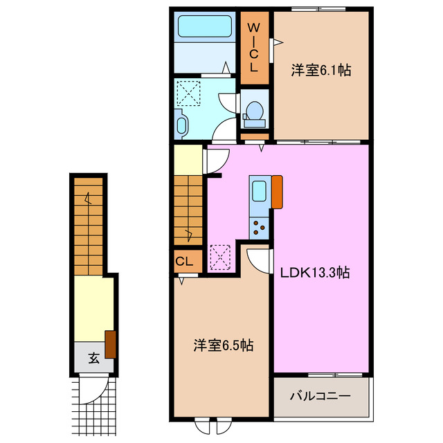 2階の間取り図