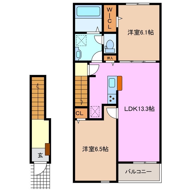 2階の間取り図