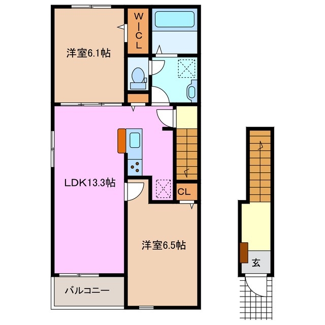 2階の間取り図