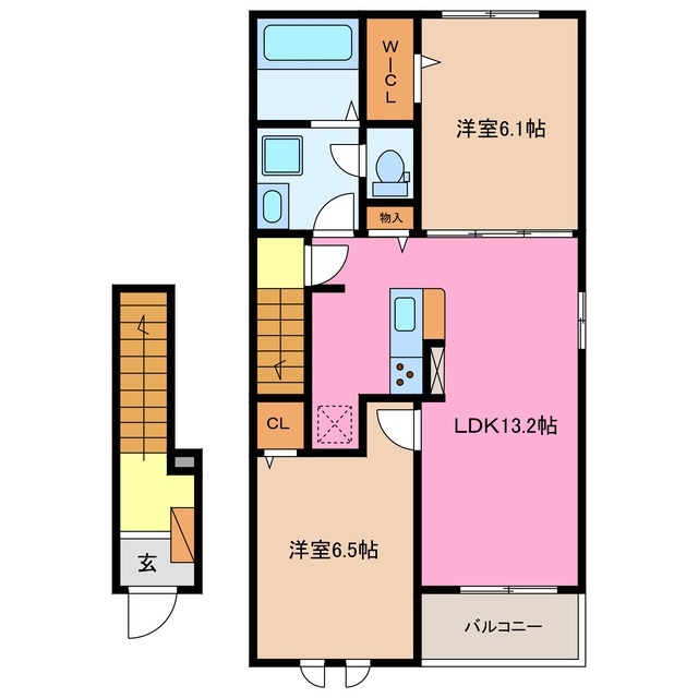2階の間取り図