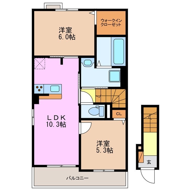 2階の間取り図