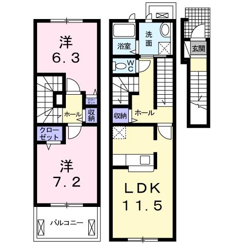2階の間取り図