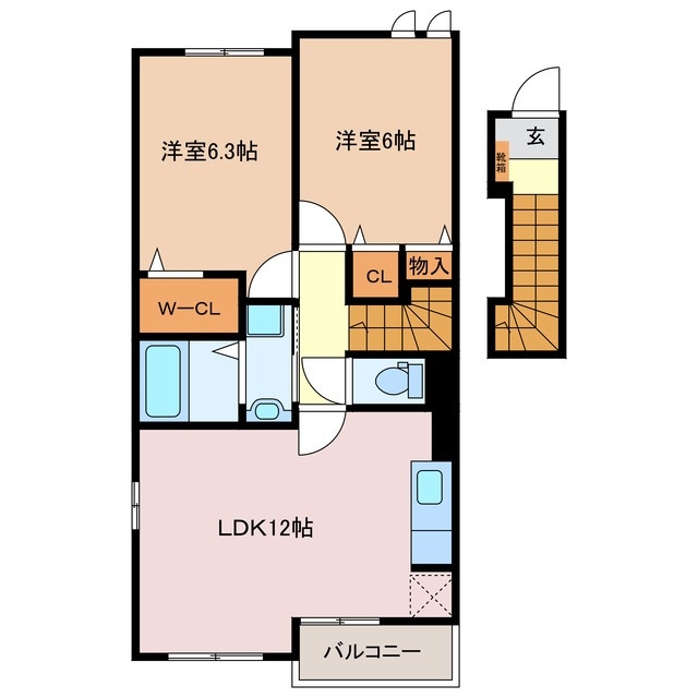 2階の間取り図