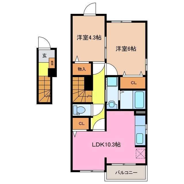 2階の間取り図