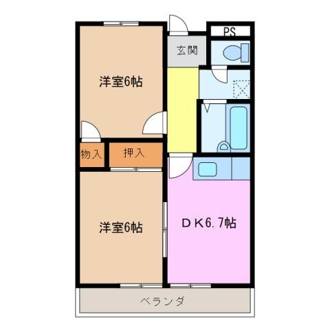 2階の間取り図