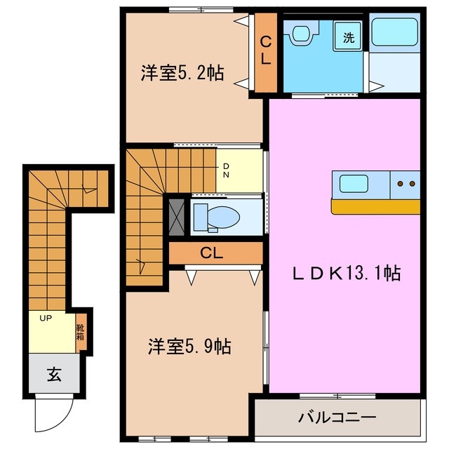 2階の間取り図