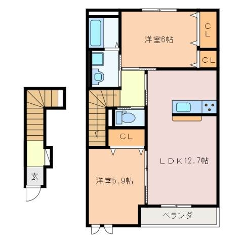 2階の間取り図