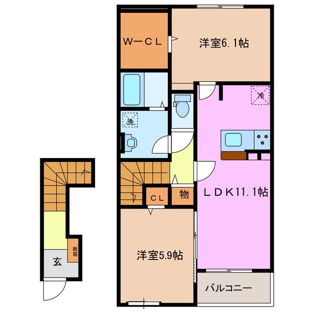 2階の間取り図