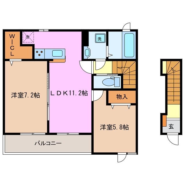 2階の間取り図