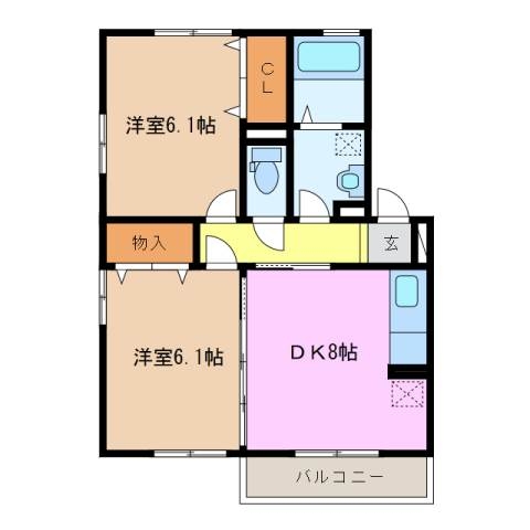 2階の間取り図