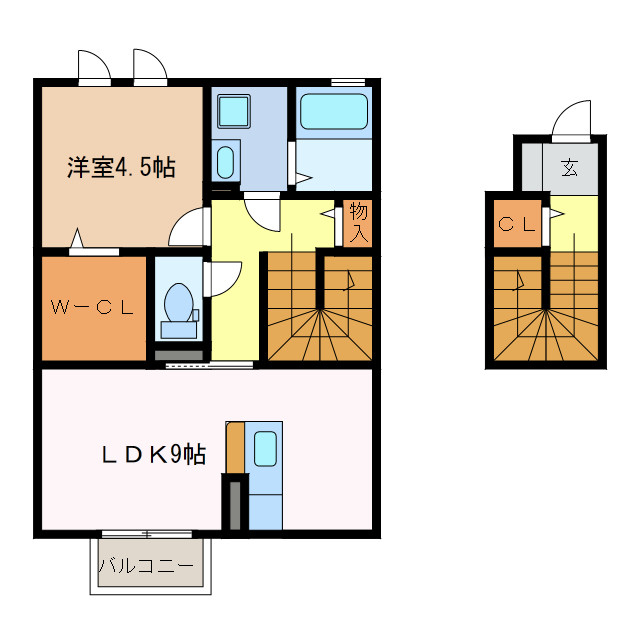 2階の間取り図