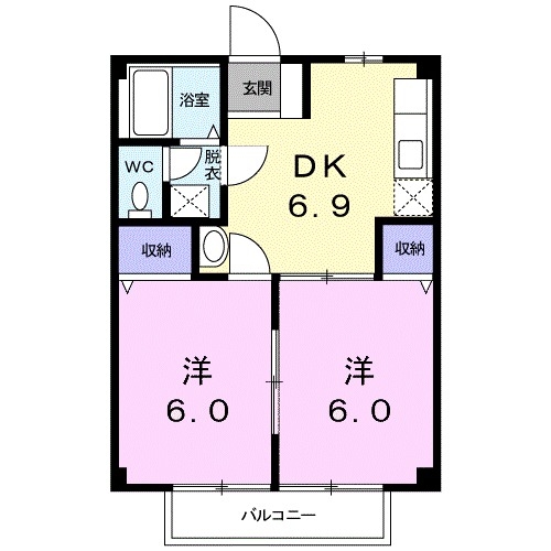 2階の間取り図