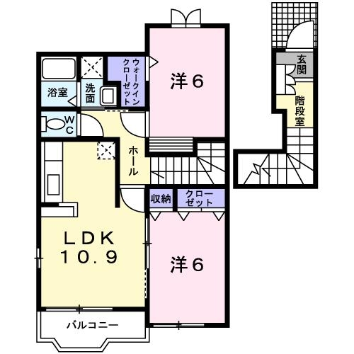 2階の間取り図