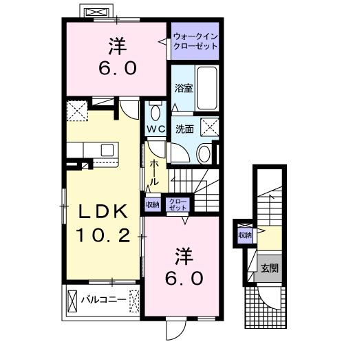 2階の間取り図