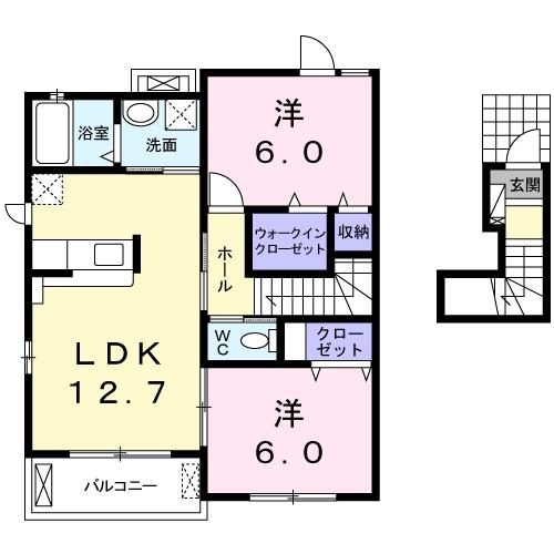 2階の間取り図
