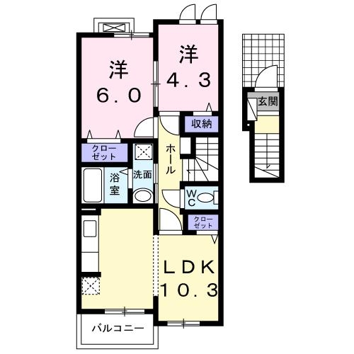 2階の間取り図