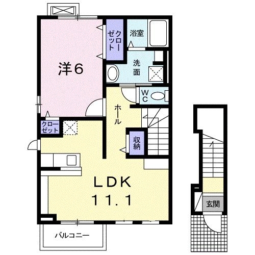 2階の間取り図
