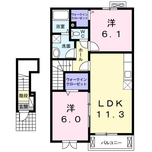 2階の間取り図