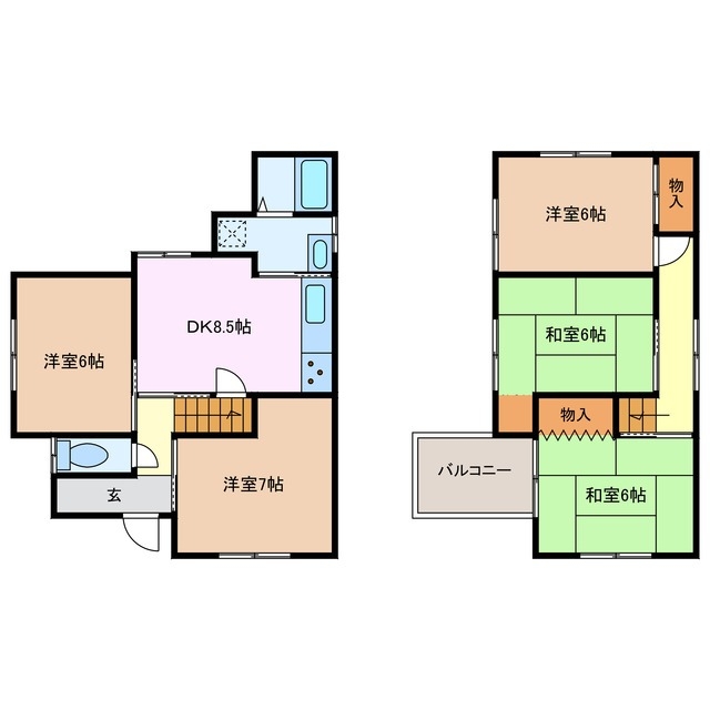 1-2階の間取り図