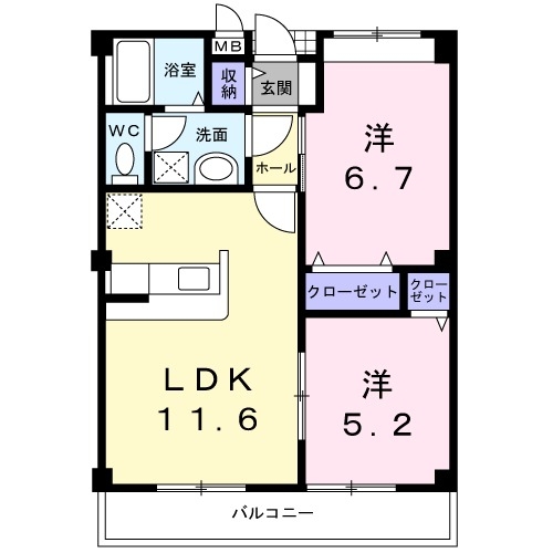 2階の間取り図