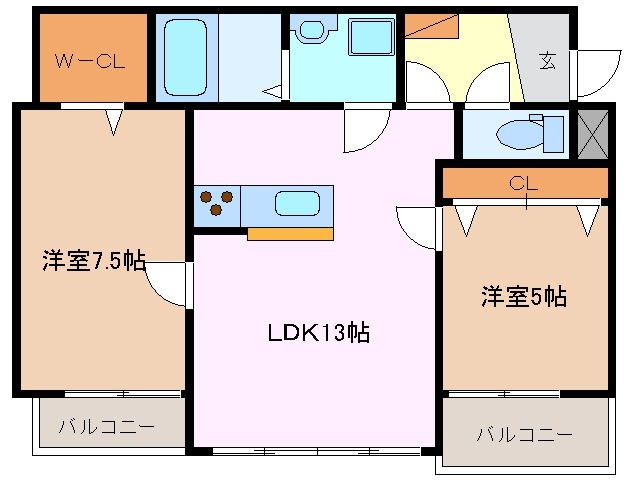 1階の間取り図