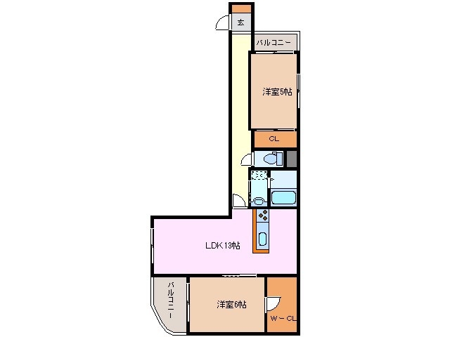 2階の間取り図