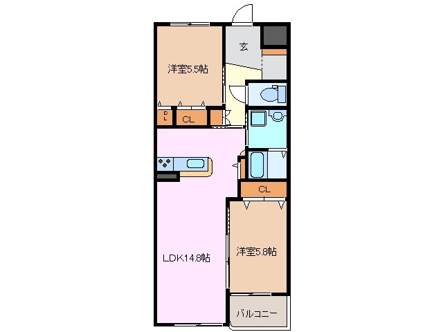 2階の間取り図