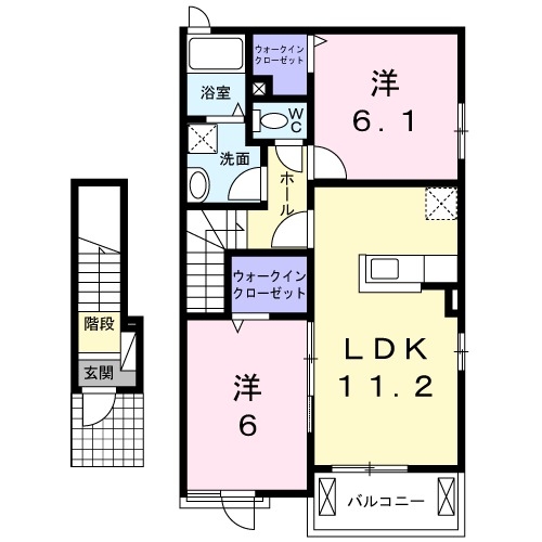 2階の間取り図