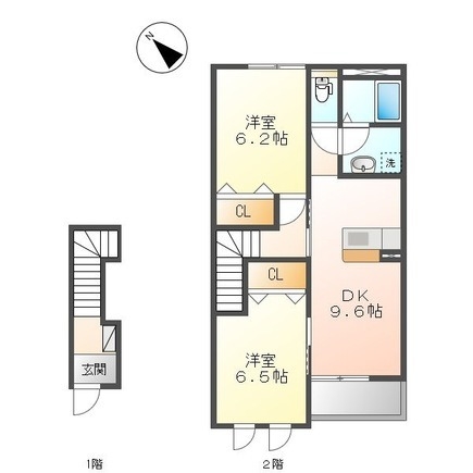 2階の間取り図