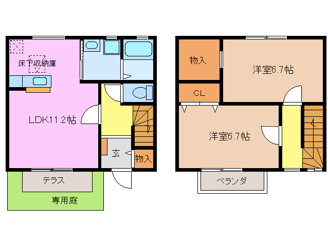 1階の間取り図