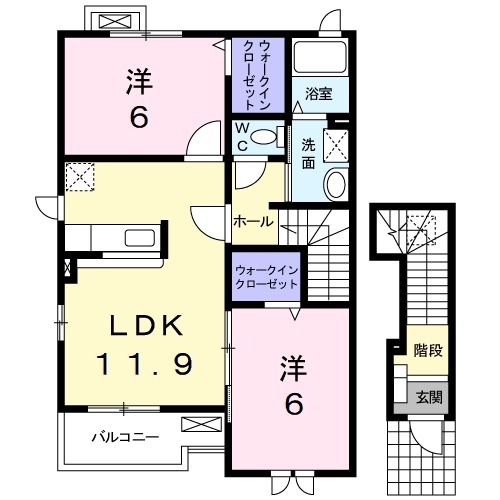 2階の間取り図