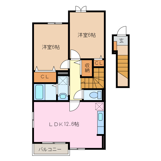 2階の間取り図
