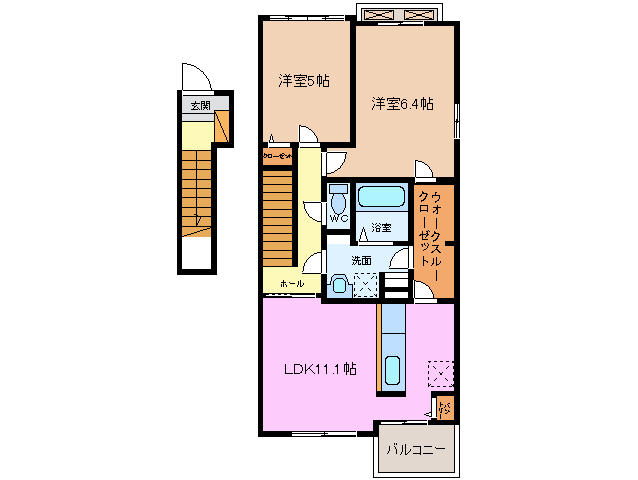 2階の間取り図