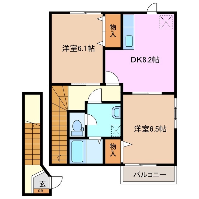 2階の間取り図