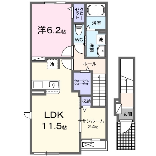 2階の間取り図