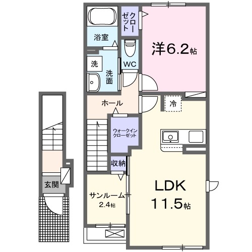 2階の間取り図