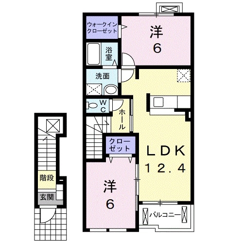 2階の間取り図