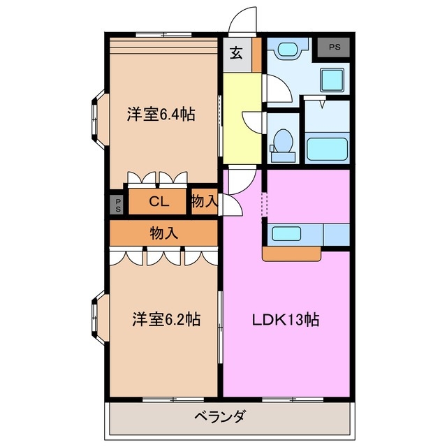 2階の間取り図