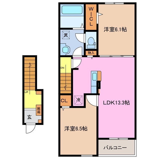 2階の間取り図