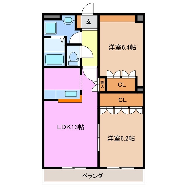2階の間取り図